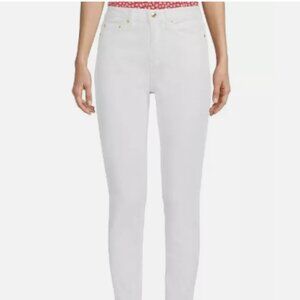 Michael Kors Women's White Izzy Cropped Skinny Stretch Denim Jeans, Sz 12